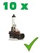 Produktbild PRAKTISCHES 10er SET! (Grundpreis: 2,-EUR/Stk) 10 x H11 12V 55W PGJ19-2 Glühlampe Glühbirne Scheinwerfer-Lampe Halogen-Lampe Auto-Lampe