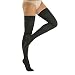 Produktbild New Frauen Sheer Schwarz Blickdicht Halterlose Strümpfe Strumpfwaren Fancy Dress Hen Night Dessous Unterwäsche eine Größe passend für die meisten