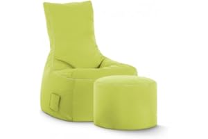 SITTING POINT Sitzsack-Set Brava Swing + Hocker grün