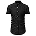 Produktbild Angebote, Herren T-Shirt Adamoka Kurzarm T-Shirt Solide Button Down Kragen Hawaiian für Training Slim Fit Casual Tees Top Bluse Shirts