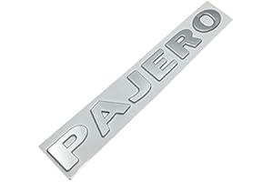 WWFAN Or, Argent PYJERO Lettres Logo Plaque de Voiture Style de Voiture pour Mitsubishi Pajero V31 V32 V33 V43 Autocollant de Corps du Tronc arrière Abdos (Color Name : Silver)
