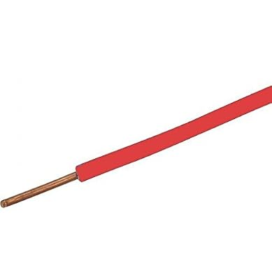 CONECTICPLUS Fil électrique H07VU cuivre Rigide 1.5mm² 100m Rouge