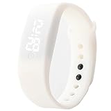 Zolimx Damen Herren Sport Uhr Gummi LED Datum Armband Digital Armbanduhr (Weiß)