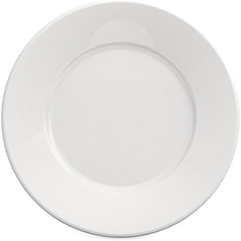 Ornamin plate flat, Ø 23.5 cm white, melamine | small, high-quality and sturdy plastic plate | durable everyday tableware for children, camping, picnics, communal catering, large kitchens, institutions | dining plate, breakfast plate