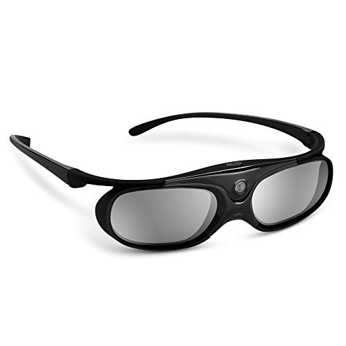 BOBLOV 3D Gafas Activas de Obturador, 96-144Hz 3D Gafas DLP-Link para DLP Proyector Optoma/BenQ/Sharp/Acer/Samsung/Mitsubishi/ViewSonic/LG ect (Negro)