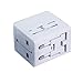 Produktbild 0  Outdoor Weltweiter Reiseadapter, der Beste Internationale Stecker mit Zwei USB-Ladeanschlüssen, Zwei USB-Nennleistungen: 5V / 2000mA und Universal-AC-Buchse,White,2.1A