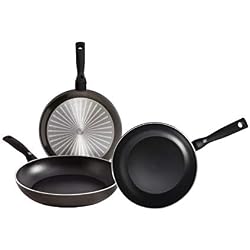 WMF Permadur Element Lot de 3 poêles en acier inoxydable de 20, 24 et 28 cm, avec revêtement anti-adhésif pour tous types de cuisinières, y compris induction, aluminium moulé sous pression