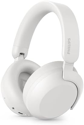 Philips TAH8000EWT/00 Cuffie Bluetooth over-ear wireless – Cancellazione del rumore, 70H di riproduzione, Assistente vocale compatibile, Ideali per viaggiare – Bianco