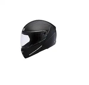 Studds Ninja Elite Black With Carbon Strip With Clear Visor Full Face Helmet (Xl)