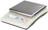 DJKF6000A: Mehrbereichswaage mit 4 Messbereichen: Von 1g - 600g misst die Waage in 0,1g-Schritten | Von 600g - 1200g in 0,2g-Schritten | Von 1200g - 3000g in 0,5g-Schritten | Von 3000g - 6000g in 1g-Schritten. Sehr fein und genau in dem Bereich in dem es darauf ankommt, mit insg. 6kg Kapazität. Kleine Dinge werden sehr viel genauer erfasst als auf einer normalen 1g-Tischwaage