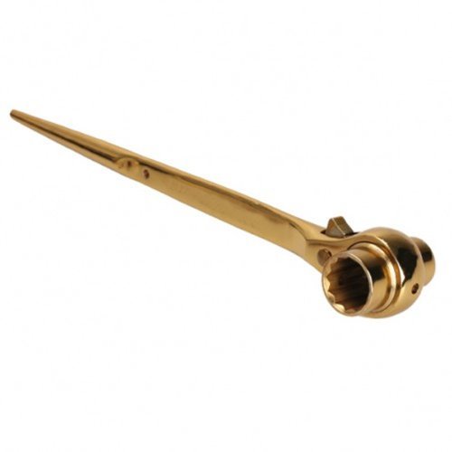 dealglad New Gerüst Ratschen Schlüssel massiv Schlüssel 19 mm/22 mm Repair Profi Werkzeug 19/22mm Golden - 2