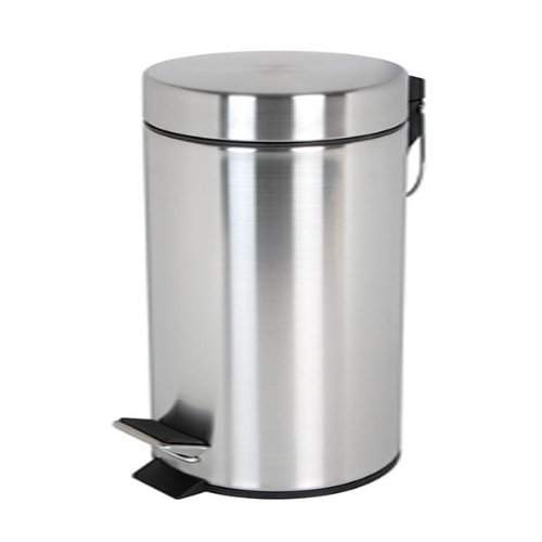 Edelstahl-Treteimer, Maße ca. Ø 17×26 cm, ca. 3 Liter, Inneneimer aus Kunststoff - 2