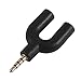 Produktbild Elviray 3,5 mm Klinke Audio Mikrofon Headset Adapter Mini Stecker auf Doppel Buchse verbinden für Laptop Handy