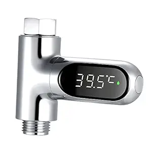 Haibing Digital Shower Thermometer ?/? Bath Temperature Monitor Water Thermometer 5~85? Measuring 360? Rotatable LED Display for Baby Elderly