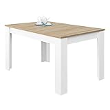 Fabricado con aglomerado de alta densidad, melamina de gran calidad y de larga durabilidad; el mueble es de color blanco Artik y roble Canadian