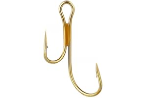 QOXEZY Lot de 20 hameçons à double barbelé pour une pêche efficace au brochet en acier