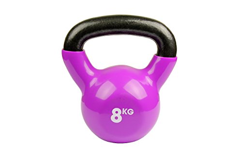 Fitness Mad Kettlebell  - Pesa rusa de ejercicio y fitness, color púrpura, peso 8 kg