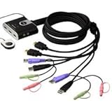 Best Price Square KVM Switch, 2 Port USB HDMI A/V, ATEN CS692 by ATEN Technology