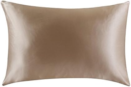 OOSILK 19momme 100% Mulberry Silk Pillowcase for Hair with Cotton Underside Standard 50x75cm,Taupe, 1pc