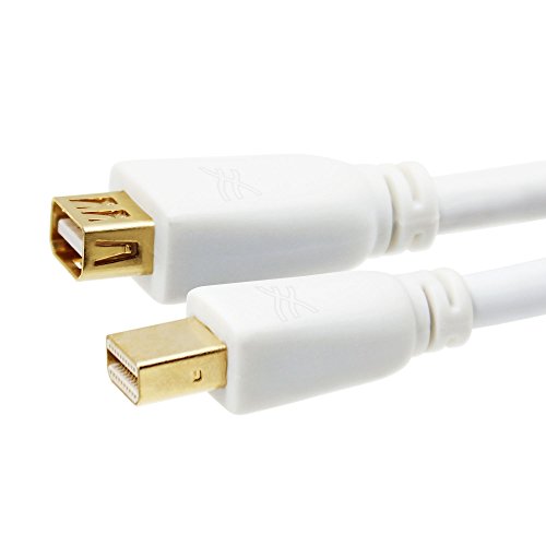 Cablesson 1 Meter / 1 m Mini Displayport Verlängerungskabel – Stecker auf Buchse Thunderbolt Anschluss (für Apple Mac, Apple LED Cinema Display, etc) 1080p - 4