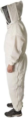 Ultra Breeze Large Beekeeping Suit with Veil, 1Unit, White