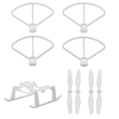 O'woda Kit di Accessori 3 in 1 per Xiaomi FIMI A3, 2 Coppie di eliche + Protezioni per elica + estensore per Gamba di atterraggio (Bianco)