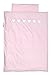 Taftan Hearts Silver Duvet Cover Set 100 x 135cm for Cot (Pink)
