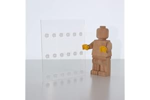 FIGUWORLD 18er Inlay für IKEA RIBBA Rahmen 23 x 23 Designed für Lego® minifiguren Platz für 18 Figuren
