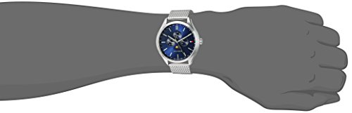 Tommy Hilfiger Men's 'OLIVER' Quartz Stainless Steel Casual Watch, Color Silver-Toned (Model: 1791302)