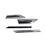 Material: aus ABS Kunststoff HIGH FLYING für Tiguan 2017 2018 2019 Exterieur Vordere Rad Kühlergrill Stylingleisten Verchromt 4 Stück