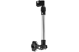 Alomejor1 Paragüero retráctil Soporte Ajustable de Acero Inoxidable para Bicicleta Marco de Paraguas retráctil para Bicicletas Sillas de Ruedas Cochecito de bebé