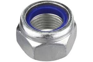 MMBSHOP Nyloc Nuts, A2 Stainless Steel Hex Nylon Insert Lock Nuts, M3,M4,M5,M6.M8.M10 And M12 (M5 x 10 Pack)