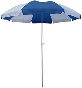 Flmas Outdoor Garden 8 Feet Size With Tripod Stand Umbrella Blue And White Amazon In Home Kitchen