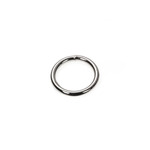 10er Set O – Ring aus Edelstahl, Edelstahlring, Ring aus Stahl, Durchmesser Außen 25mm, Durchmesser Innen 19mm, Materialstärke 3mm, nichtrostend, Ideal in Verbindung mit Paracord 550 zu verarbeiten, geschweißt, Farbe Edelstahl silber glanz, Marke Ganzoo - 2