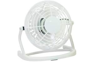 BEGOON Wentylator biurkowy 14 cm, mini wentylator USB, cichy (biały)