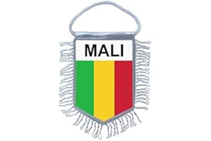 Akachafactory Fanion Mini Drapeau Pays Voiture Decoration Mali malien