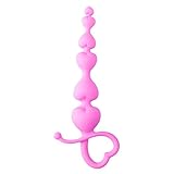 LOVE BEADS Pink Heart Handle Anal Beads sex toys4 couples Anal chain EasyToys
