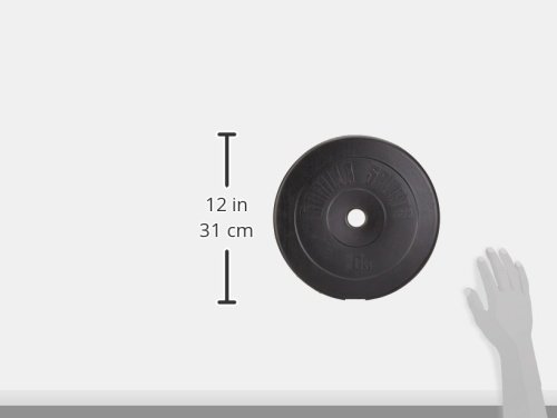 Gorilla Sports Erwachsene Kunststoff Hantelscheibenset, Schwarz, 2×10 2×5 kg - 2