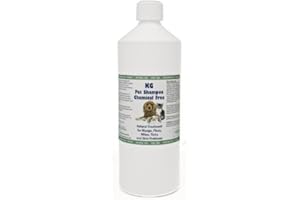 NATURAL ENZYMES KG Wash & Go No Rinse Pet Shampoo 1000ml. Rids & Protects from Mange, Fleas, Ticks, Mites & Itchy Skin Problems, Promotes Hair Re-Growth. SLS, Paraben, Pesticide & Chemical Free