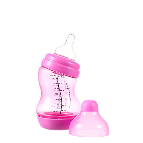Difrax S-Baby Bottle (200 ml, Pink, Wide)