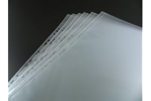 Protectafile Portrait A1,A2 Glass Clear Plastic Wallets Strong Art Poly Punched Pocket Sleeves (90 Microm) (A1, 5, Pack)