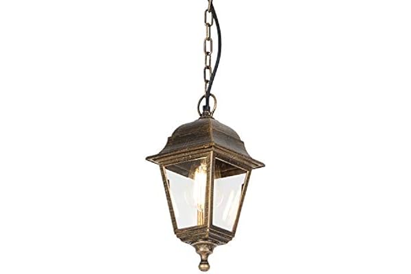 Qazqa capital - Suspension - 1 lumière - L 150 mm - Doré/Laiton - Classique/Antique - éclairage extérieur