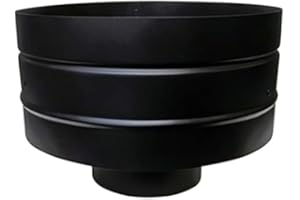 FOXY METAL FABRICATION Anti-Downdraught Chimney Cowl To Fit 5" Flue Pipe,SINGLE WALL FLUE PIPE ONLY, BE SURE TO MEASURE YOUR FLUE PIPE BEFORE PURCHASE.