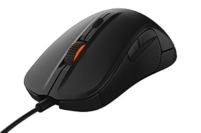SteelSeries Rival 300, Souris Gaming Optique, Illumination RGB, 6 Boutons, Côté en gomme, (PC / Mac) - Noir