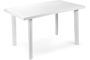 URBN GARDEN Large Summer Weather Proof Plastic Rectangle Table Garden Patio Dining Furniture