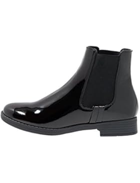 Even&Odd Chelsea Boots Damen in Schwarz, Grau oder Blau - Ankle Boots flach - Stiefel mit Kurzschaft - Jodhpur...