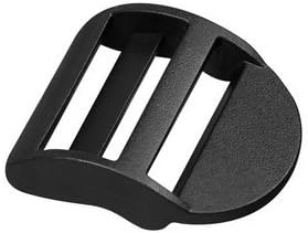 Easywisdom Pack of 30 - Black Plastic Thickened Strong Trapezium 3 Bar Adjustable Buckles Contour Ladder Lock for Backpack Belt With Free Fastening Strap (20mm)