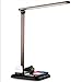 Produktbild P.CHUXIN LED-Schreibtischlampe Mit Kabelloser Ladestation, Augenschutz, Dimmbarer Schnelllade-Automatik-Alarm, 3 Helligkeitsstufen (Schwarz)