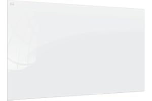 ALLboards Tableau Blanc en Verre PREMIUM SUPERWHITE 90x60cm, Tableau Magnétique sans Cadre, Verre Trempé