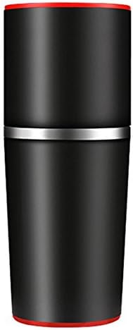 IamRTOM Manual coffee machine, mini, home, outdoor, portable, mini capsule, multi-function, grinder, coffee pot cup, red, black , black